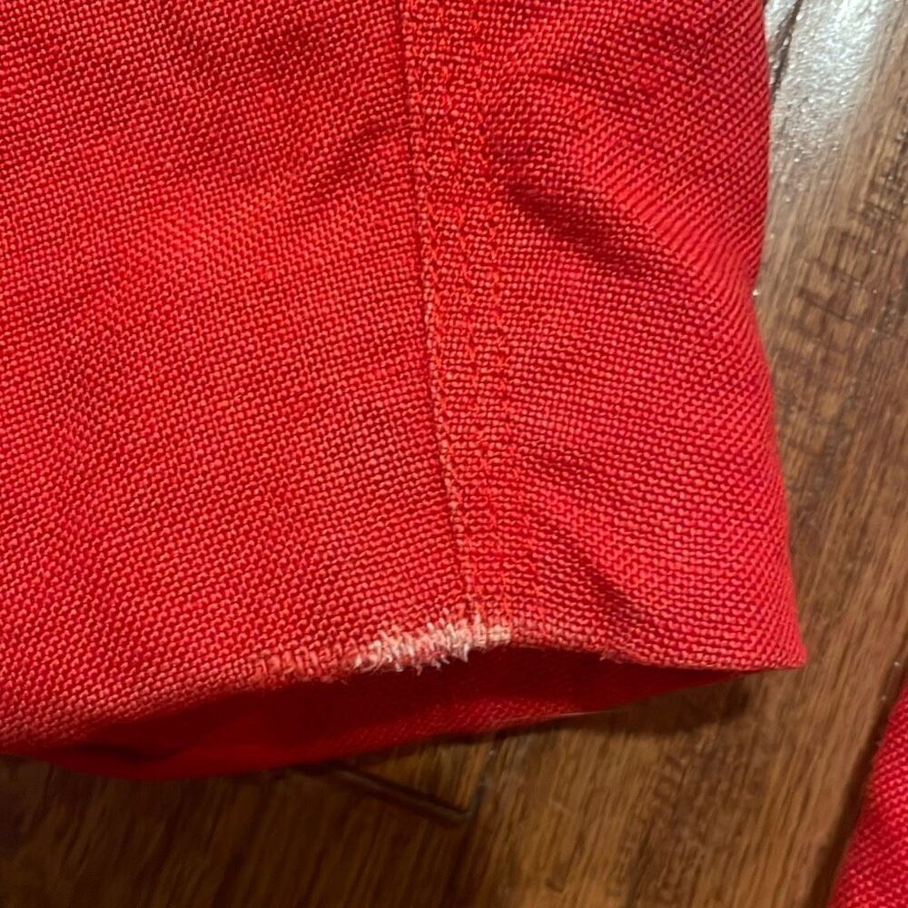 Talbots 100% Linen Red Collared Blazer Size 8 - image 8